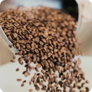 Delicious Perth coffee beans being poured